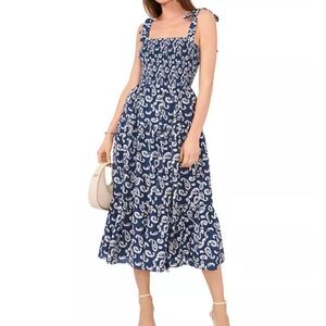 1. State - Paisley Shoulder Tie Dress